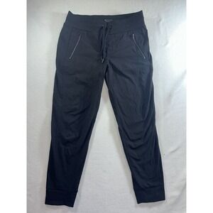 Athleta Metro Street Jogger Size Large Zippers Drawstring Black Pants